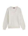 Cable Knit V-Neck Jumper