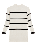 Striped Funnel Neck Relaxed Longline Jumper