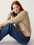 Ribbed Funnel Neck Zip Up Cardigan