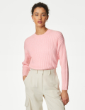 Ribbed Crew Neck Jumper