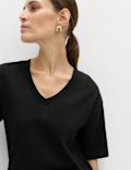 Pure Cotton Heavyweight V-Neck T-Shirt