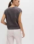 Pure Cotton Cap Sleeve T-Shirt