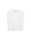 Pure Cotton Cap Sleeve T-Shirt