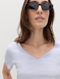 Pure Cotton V-Neck T-Shirt