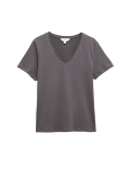 Pure Cotton V-Neck T-Shirt