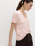 Pure Cotton V-Neck T-Shirt