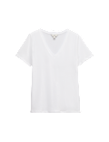 Pure Cotton V-Neck T-Shirt