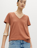 Pure Cotton V-Neck T-Shirt