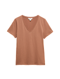 Pure Cotton V-Neck T-Shirt