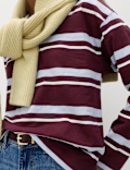 Pure Cotton Striped Long Sleeve Rugby Top