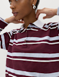 Pure Cotton Striped Long Sleeve Rugby Top