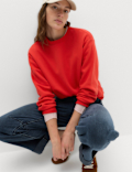 Cotton Rich Crew Neck Sweatshirt
