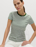 Cotton Rich Ribbed Slim Fit T-Shirt