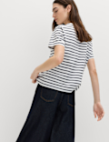 Pure Slub Cotton Striped T-Shirt