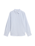 Pure Cotton Striped Collared Shirt
