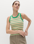 Secret Support&trade; Cotton Rich Striped Bra Vest