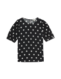 Printed Puff Sleeve Blouse