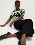 Printed Puff Sleeve Blouse