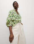 Pure Cotton Floral Printed Blouse