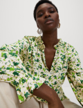 Pure Cotton Floral Printed Blouse
