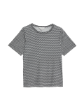 Linen Blend Printed Top