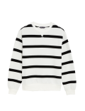 Cotton Rich Striped Crew Neck Sweatshirt