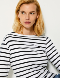 Cotton Rich Striped Fitted T-Shirt