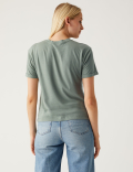 Cotton Rich Embellished Slogan T-Shirt
