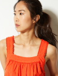 Pure Cotton Textured Camisole Top
