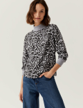 Printed High Neck Sweatshirt