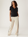 Cotton Modal Blend Embellished T-Shirt