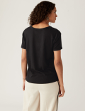 Cotton Modal Blend Embellished T-Shirt