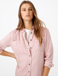 Tencel &trade; Button Detailed Pocket Shirt