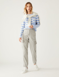 Pure Cotton Striped Crew Neck Top