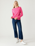 Pure Cotton Printed Crew Neck T-Shirt