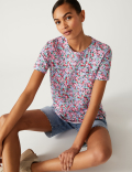 Pure Cotton Printed Pocket T-Shirt