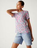 Pure Cotton Printed Pocket T-Shirt