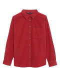 Pure Cotton Corduroy Collared Shirt