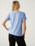 Linen Rich V-Neck T-Shirt