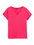 Linen Rich V-Neck T-Shirt
