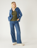 Linen Rich V-Neck T-Shirt