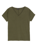Linen Rich V-Neck T-Shirt