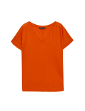 Linen Rich V-Neck T-Shirt