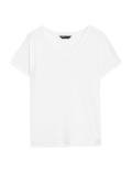 Linen Rich V-Neck T-Shirt