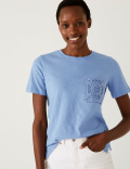 Pure Cotton Lace Pocket T-Shirt