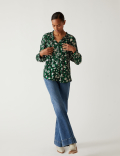 Modal Blend Floral Long Sleeve Blouse