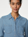 Lyocell Tea Dyed Collared Shirt