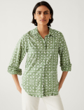 Pure Cotton Printed Collared Shirt