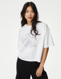 Pure Cotton Embroidered T-Shirt