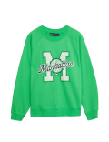 Pure Cotton Slogan Sweatshirt